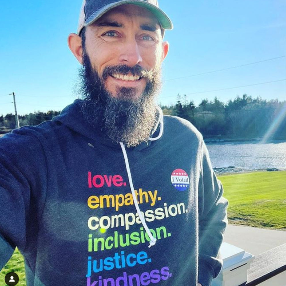 Shop 'Kindness Is' Pride Pullover Fleece | Kind Cotton- at Ruby Joy Boutique, a Women's Clothing Store in Pickerington, Ohio