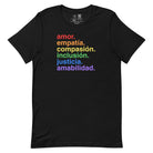 Shop 'Kindness Is' Pride en Español Classic Tee | Kind Cotton-Black at Ruby Joy Boutique, a Women's Clothing Store in Pickerington, Ohio