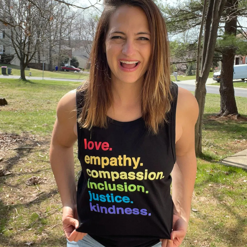 Shop 'Kindness is' Pride Classic Tank | Kind Cotton- at Ruby Joy Boutique, a Women's Clothing Store in Pickerington, Ohio