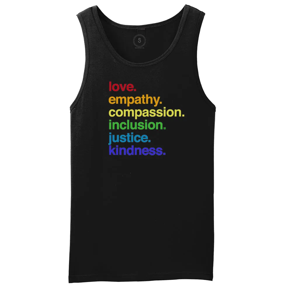 Shop 'Kindness is' Pride Classic Tank | Kind Cotton-Black at Ruby Joy Boutique, a Women's Clothing Store in Pickerington, Ohio