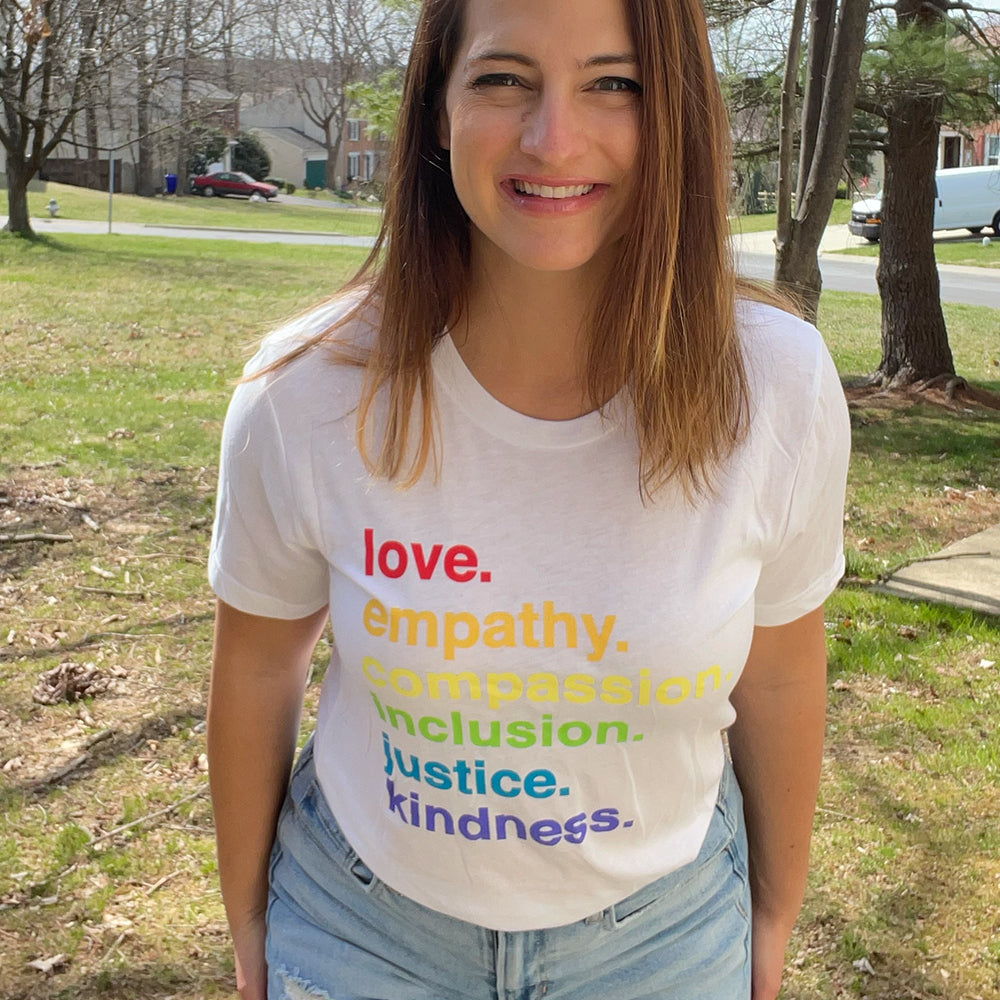 Shop 'Kindness is' Pride Classic Tee | Kind Cotton- at Ruby Joy Boutique, a Women's Clothing Store in Pickerington, Ohio