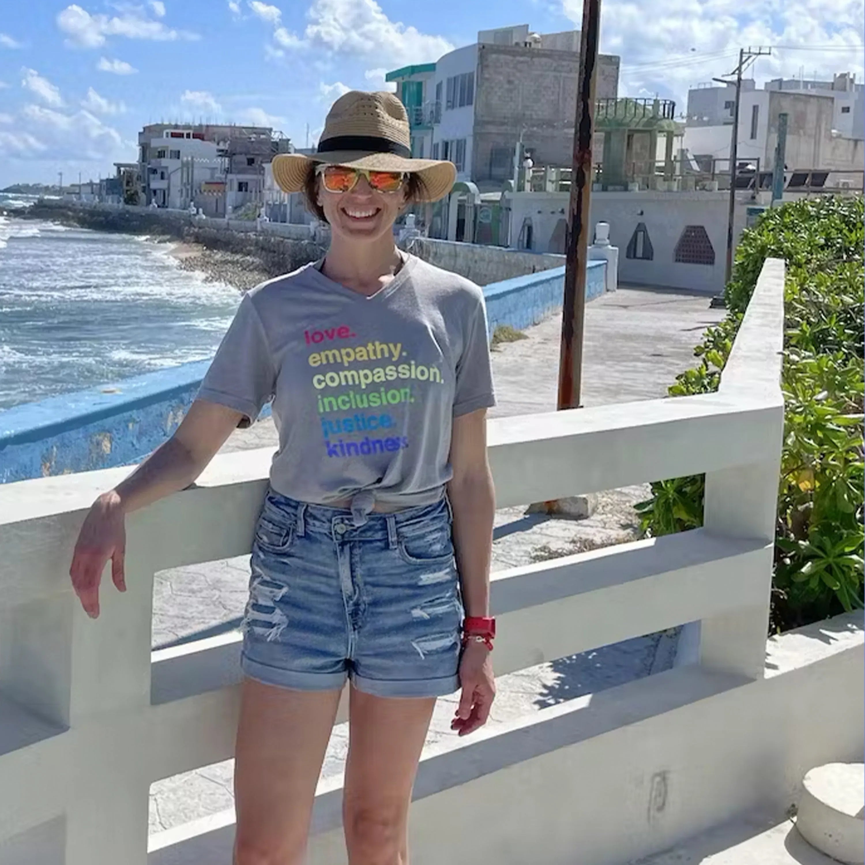 Shop 'Kindness is' Pride Classic Tee | Kind Cotton- at Ruby Joy Boutique, a Women's Clothing Store in Pickerington, Ohio