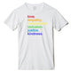 Shop 'Kindness is' Pride Classic Tee | Kind Cotton-White at Ruby Joy Boutique, a Women's Clothing Store in Pickerington, Ohio