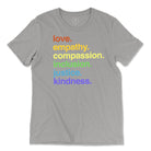 Shop 'Kindness is' Pride Classic Tee | Kind Cotton-Grey at Ruby Joy Boutique, a Women's Clothing Store in Pickerington, Ohio