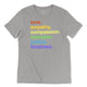 Shop 'Kindness is' Pride Classic Tee | Kind Cotton-Grey at Ruby Joy Boutique, a Women's Clothing Store in Pickerington, Ohio