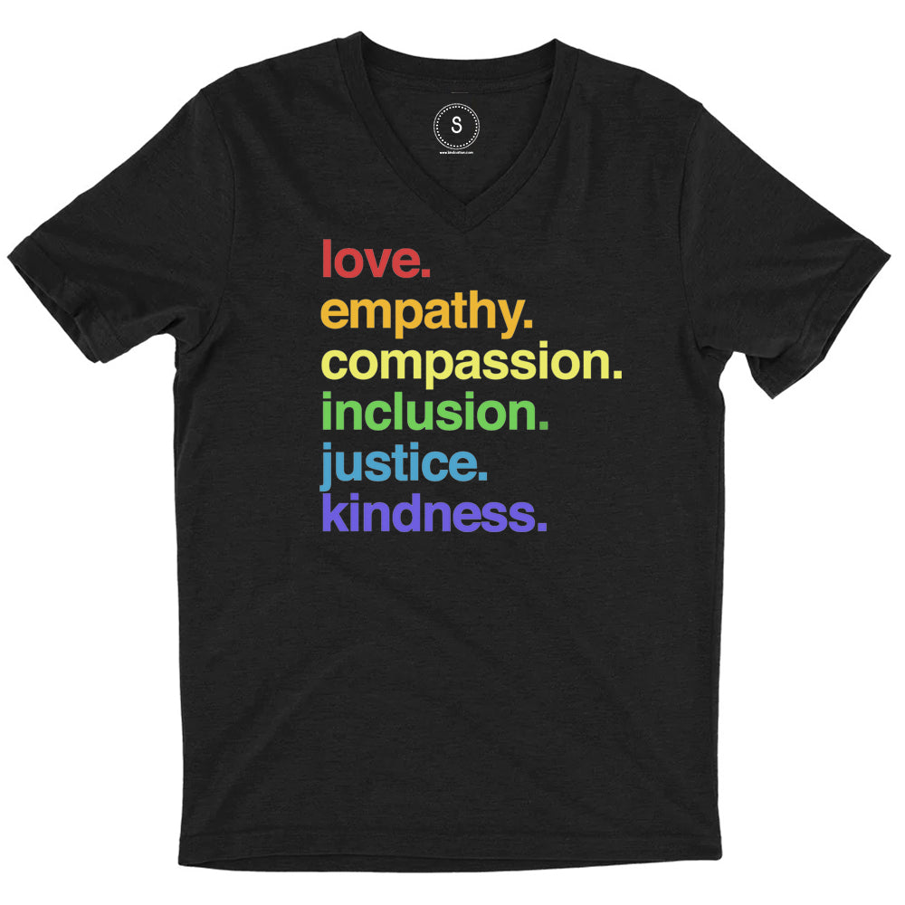 Shop 'Kindness is' Pride Classic Tee | Kind Cotton-Black at Ruby Joy Boutique, a Women's Clothing Store in Pickerington, Ohio