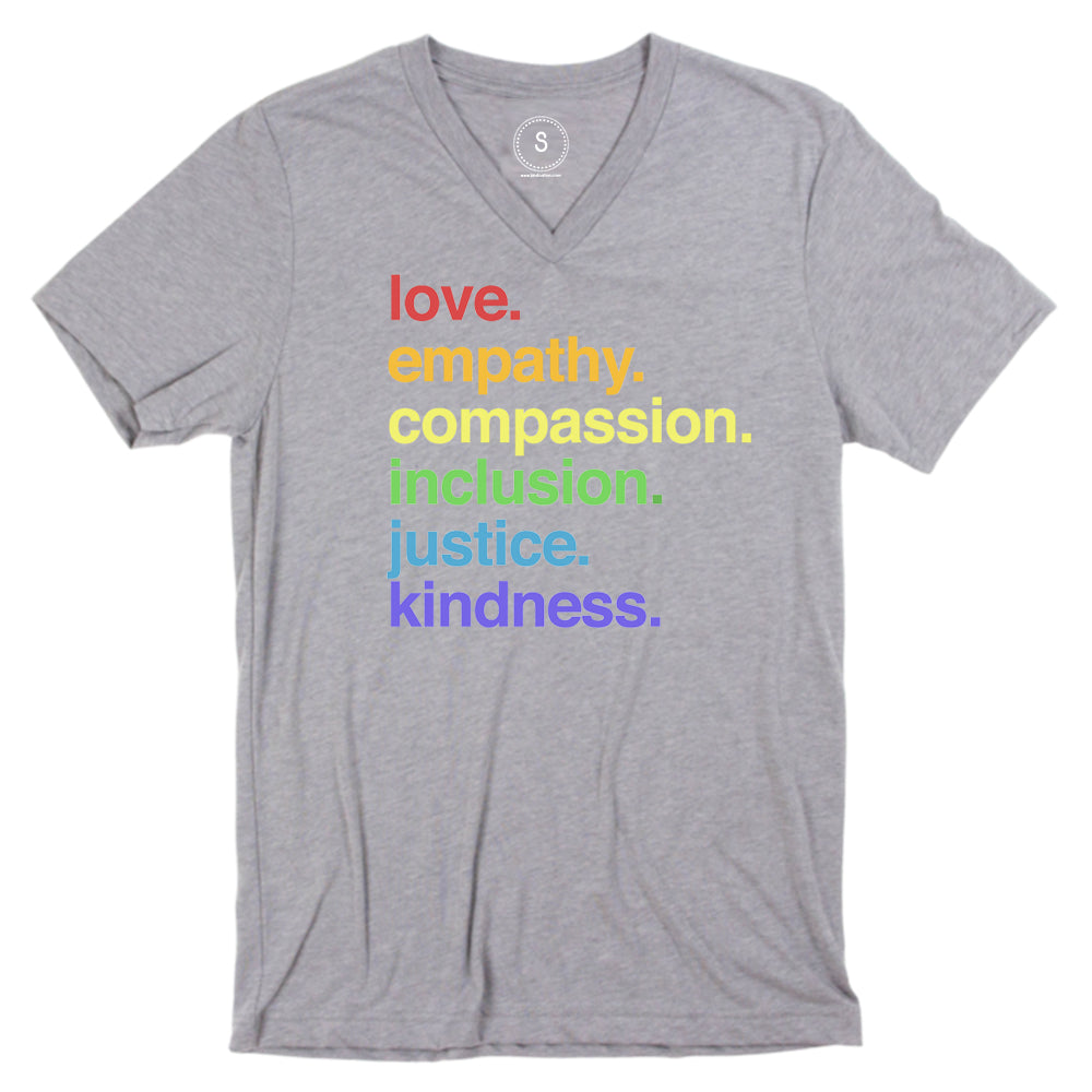 Shop 'Kindness is' Pride Classic Tee | Kind Cotton-Grey at Ruby Joy Boutique, a Women's Clothing Store in Pickerington, Ohio
