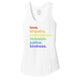 Shop 'Kindness is' Pride Racerback | Kind Cotton-White at Ruby Joy Boutique, a Women's Clothing Store in Pickerington, Ohio