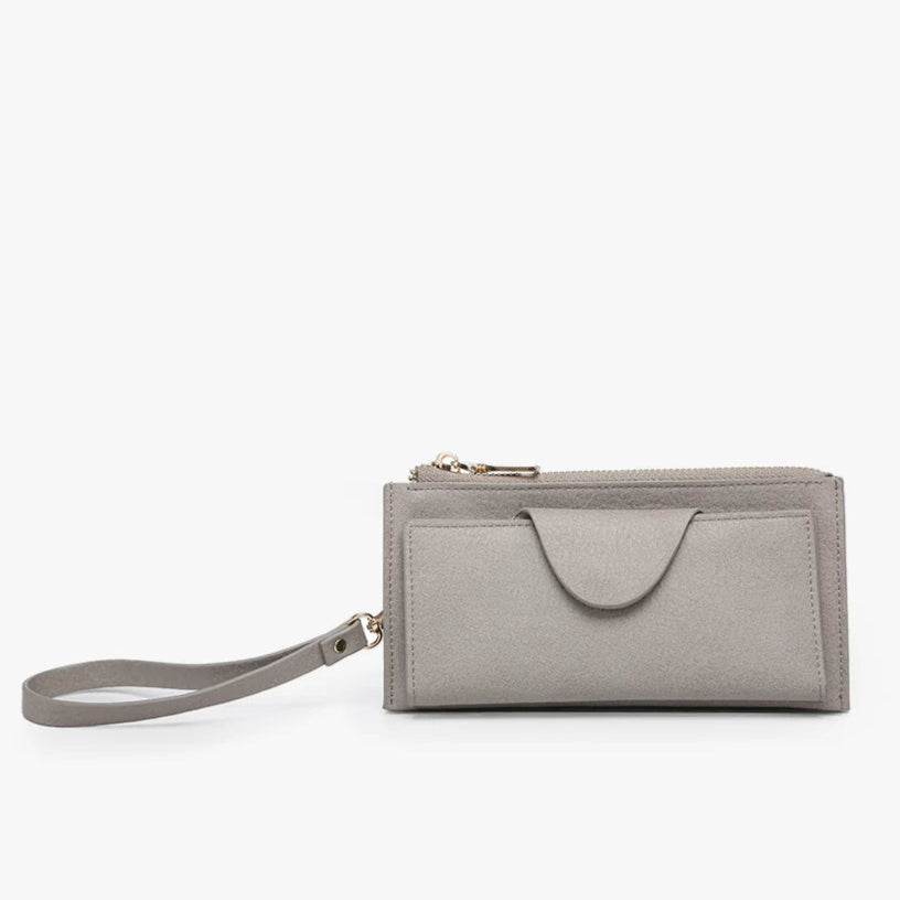 Shop Kyla Vegan RFID Wallet-Gray at Ruby Joy Boutique, a Women's Clothing Store in Pickerington, Ohio