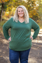 Shop Larissa Long Sleeve - Evergreen-Tops at Ruby Joy Boutique, a Women's Clothing Store in Pickerington, Ohio