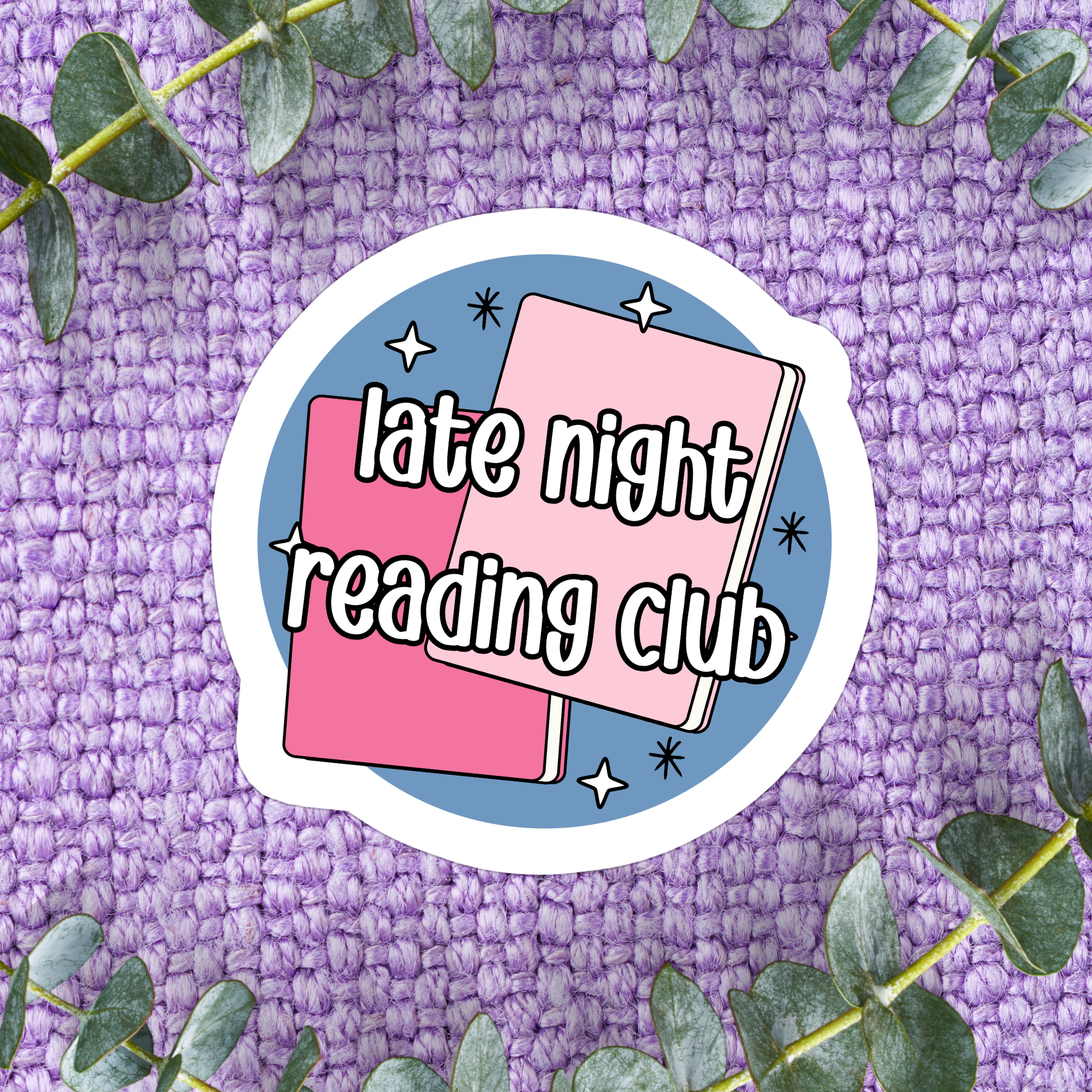 Shop Late Night Reading Club | Waterproof Vinyl Sticker- at Ruby Joy Boutique, a Women's Clothing Store in Pickerington, Ohio
