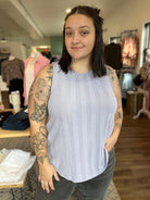 Shop Lauren Chic Knit Tank-Blouse at Ruby Joy Boutique, a Women's Clothing Store in Pickerington, Ohio