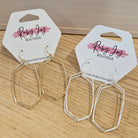 Shop Layered Hexagon Drop Earrings-Huggie Earrings at Ruby Joy Boutique, a Women's Clothing Store in Pickerington, Ohio