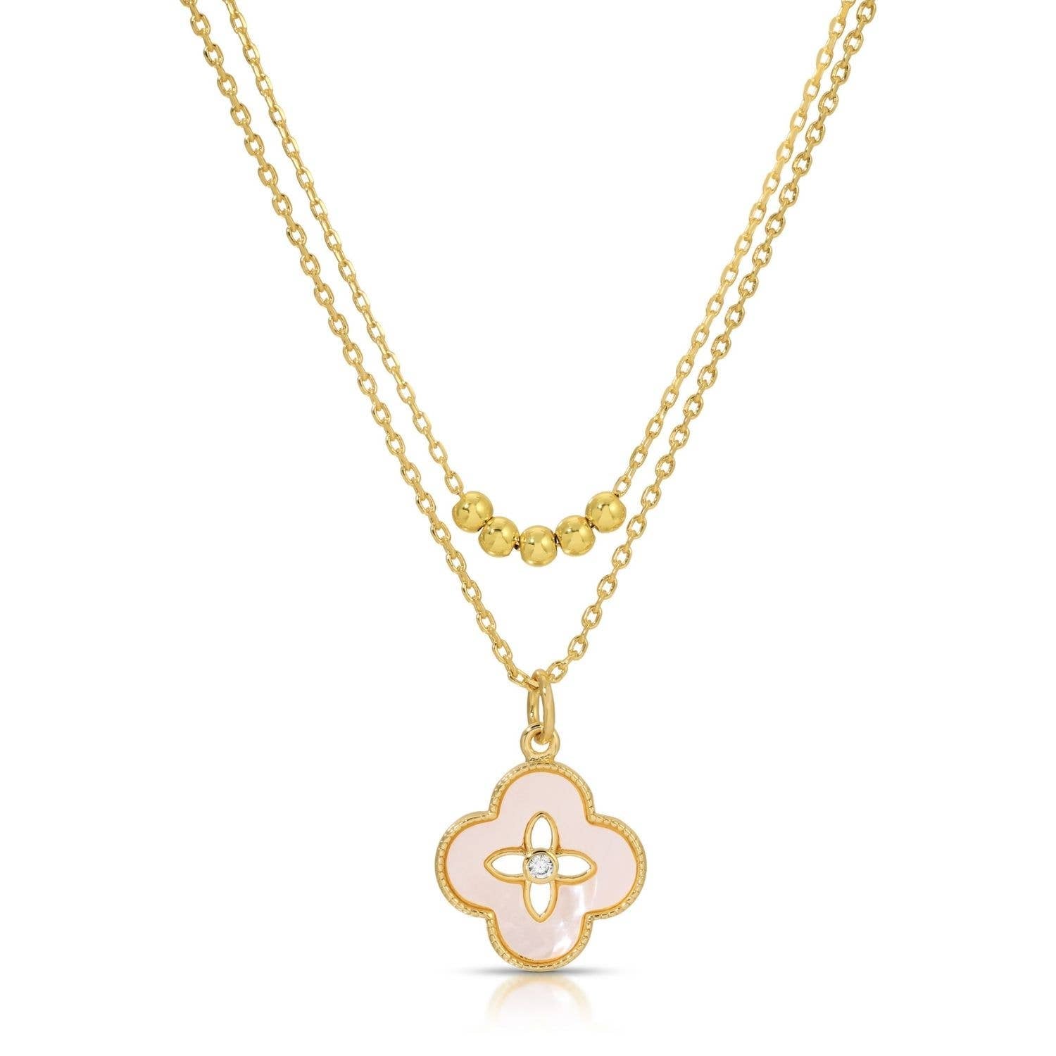 Shop Layered Quatrefoil Necklace- at Ruby Joy Boutique, a Women's Clothing Store in Pickerington, Ohio