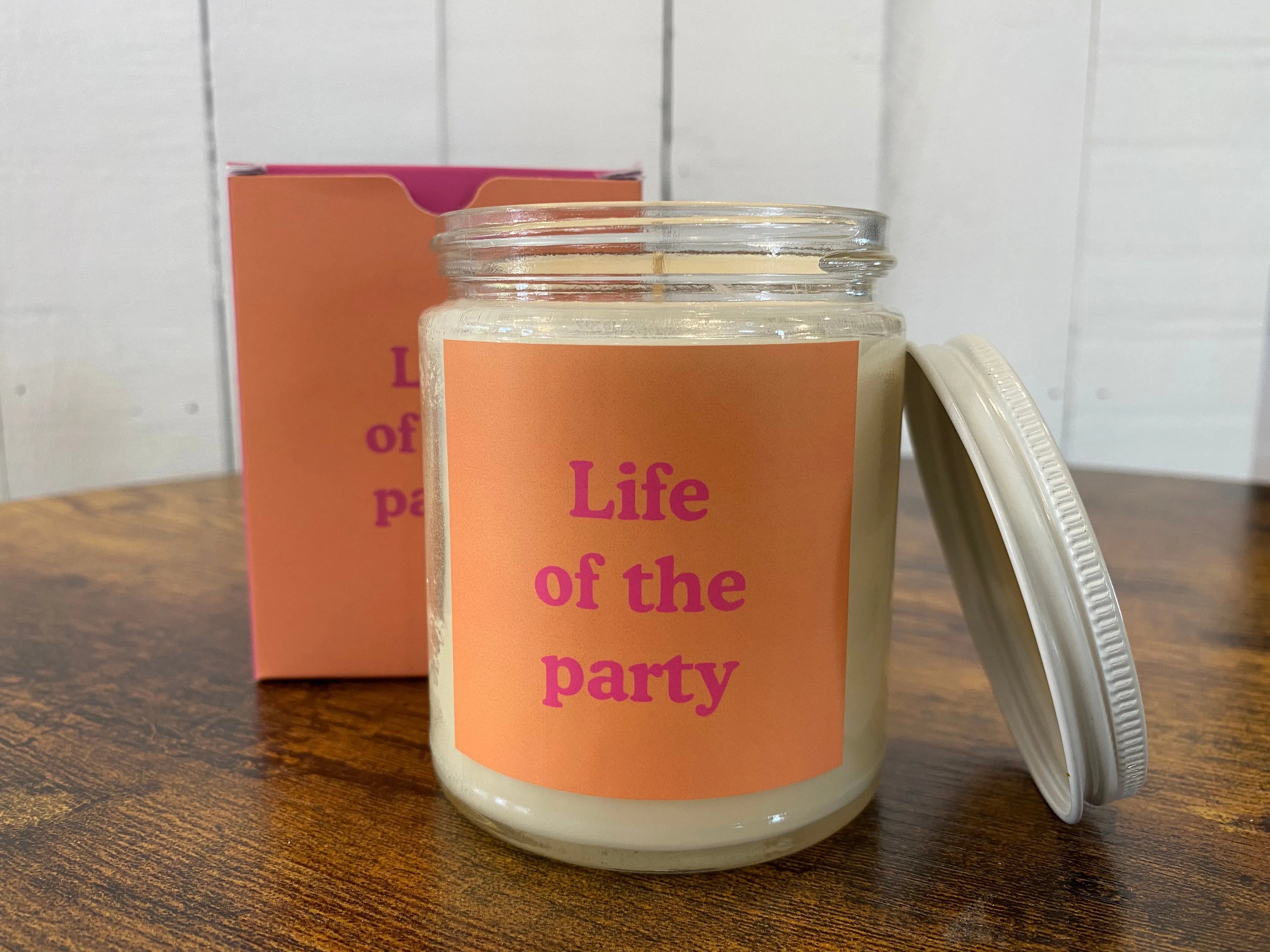 Shop Life of the Party - Candle Jar w/Lid-Candles at Ruby Joy Boutique, a Women's Clothing Store in Pickerington, Ohio
