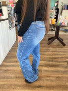 Shop Light Wash High-Rise Slim Straight Jeans | Mica Denim- at Ruby Joy Boutique, a Women's Clothing Store in Pickerington, Ohio