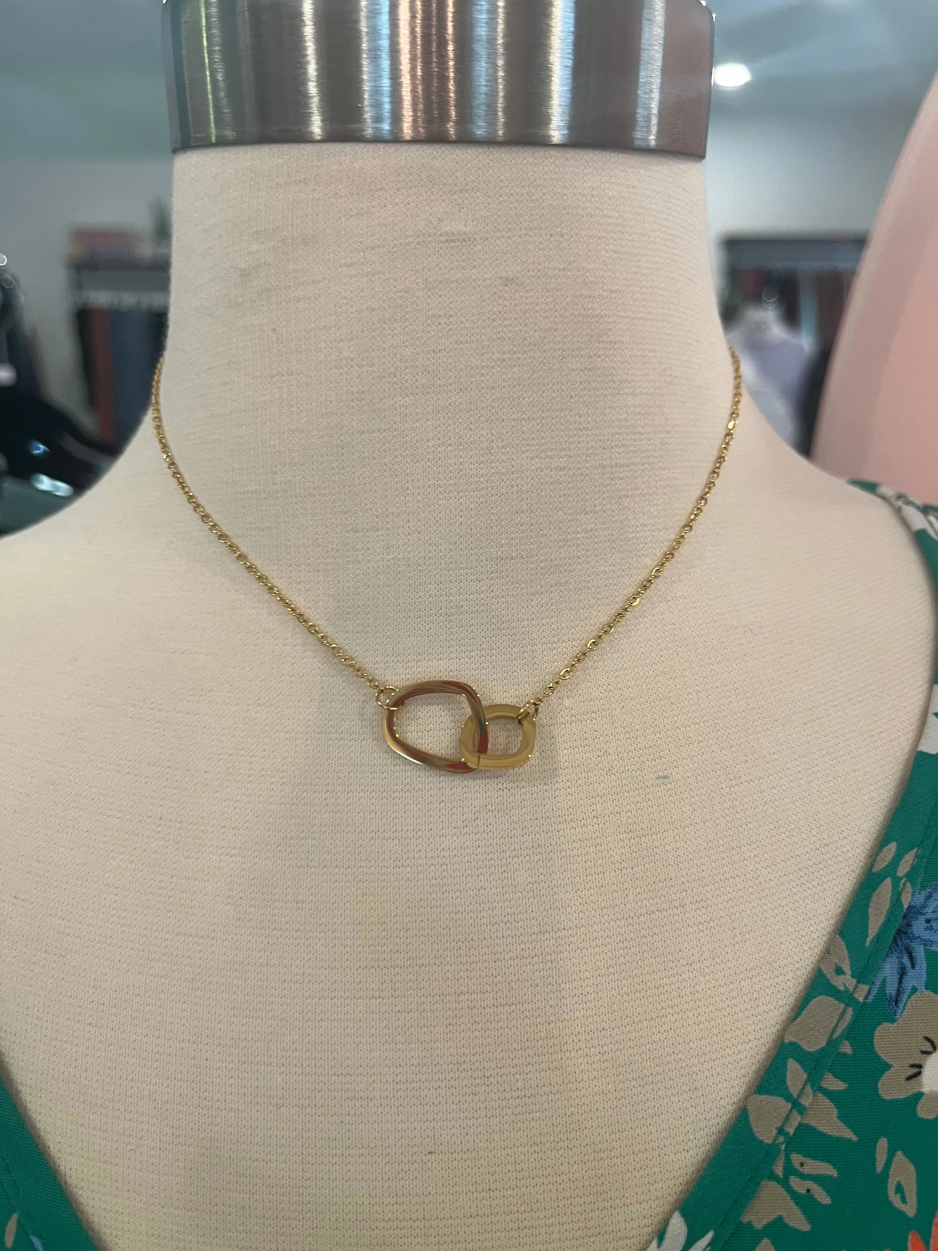 Shop Linked Together Necklace - Waterproof-Necklaces at Ruby Joy Boutique, a Women's Clothing Store in Pickerington, Ohio