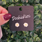 Shop Little Flower Stud Earrings-White at Ruby Joy Boutique, a Women's Clothing Store in Pickerington, Ohio