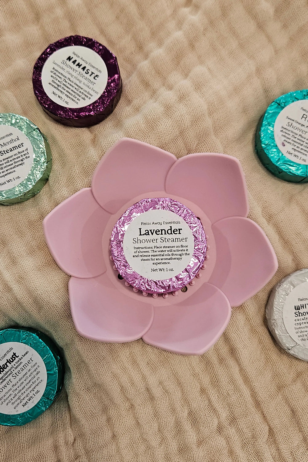 Shop Lotus Shower Steamer Trays-Pink at Ruby Joy Boutique, a Women's Clothing Store in Pickerington, Ohio