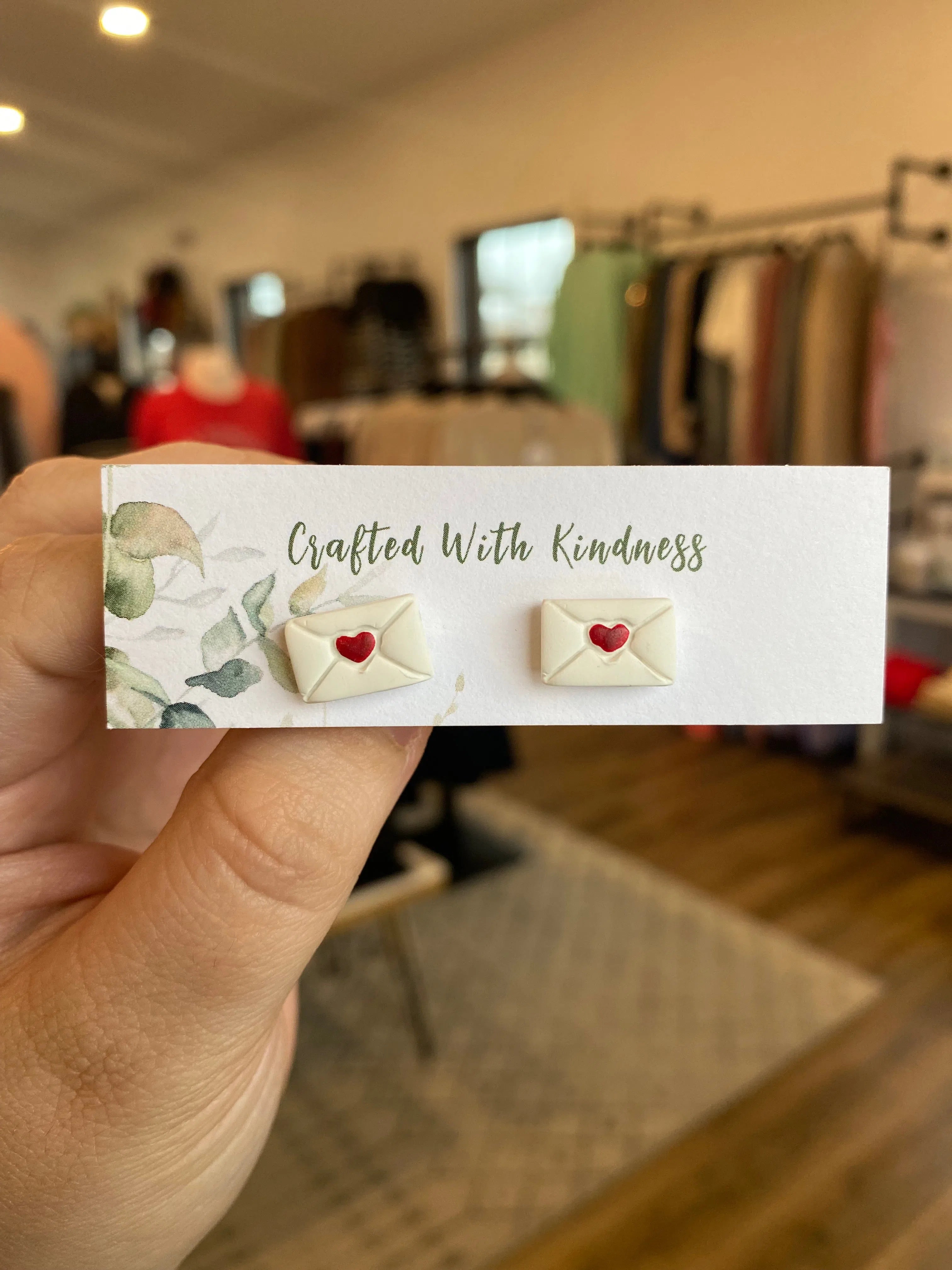 Shop Love Letter Stud Earrings- at Ruby Joy Boutique, a Women's Clothing Store in Pickerington, Ohio