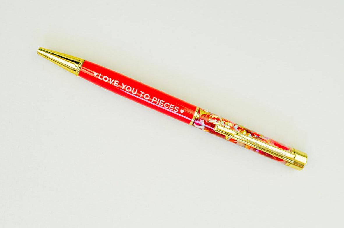 Shop “Love You to Pieces” Confetti Pen-Stationary at Ruby Joy Boutique, a Women's Clothing Store in Pickerington, Ohio