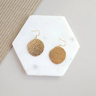 Shop Lucia Hammered Disk Earrings-Earrings at Ruby Joy Boutique, a Women's Clothing Store in Pickerington, Ohio