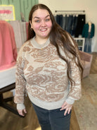 Shop Lynn Floral Print Sweater-Sweater at Ruby Joy Boutique, a Women's Clothing Store in Pickerington, Ohio