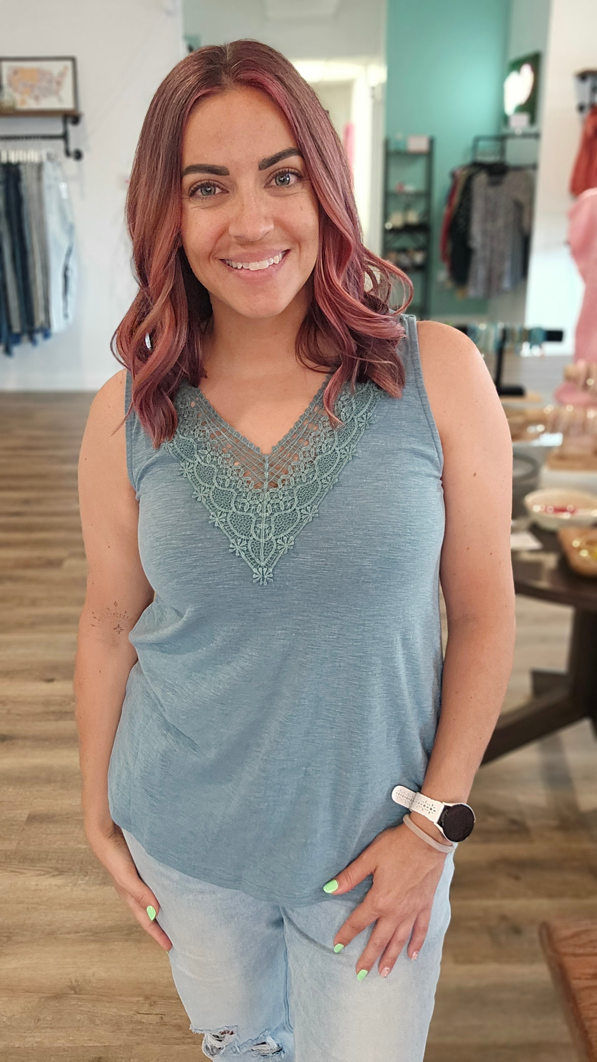 Shop Lynzi Tank Top-Tank Top at Ruby Joy Boutique, a Women's Clothing Store in Pickerington, Ohio