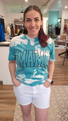 Shop Mama Bleach Tie Dye Tee-Graphic Tee at Ruby Joy Boutique, a Women's Clothing Store in Pickerington, Ohio