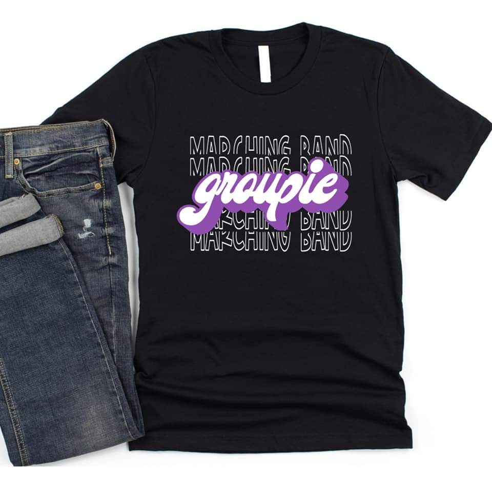 Shop Marching Band Mom, Dad | Custom-Graphic Tee at Ruby Joy Boutique, a Women's Clothing Store in Pickerington, Ohio