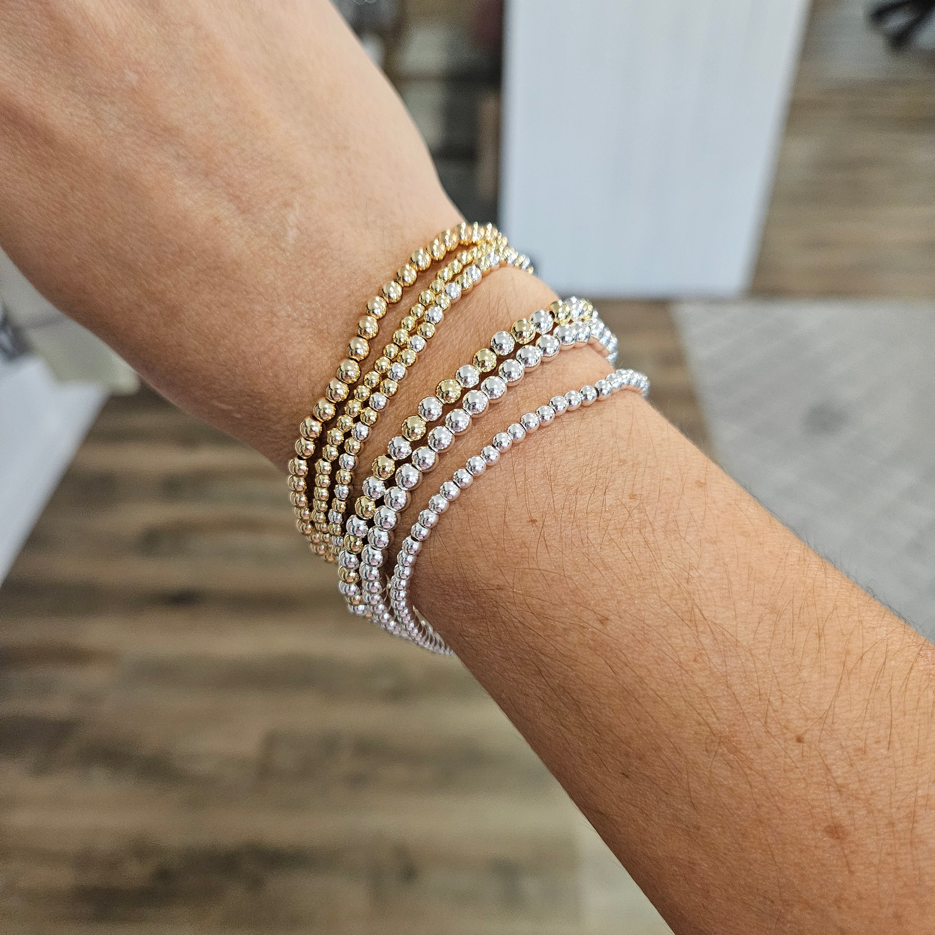 Shop Fashion Fortune Stretch Bracelets | Silver and Gold Mix- at Ruby Joy Boutique, a Women's Clothing Store in Pickerington, Ohio