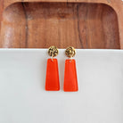 Shop Mia Mini Earrings - Orange Glitter- at Ruby Joy Boutique, a Women's Clothing Store in Pickerington, Ohio