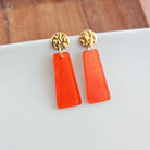 Shop Mia Mini Earrings - Orange Glitter- at Ruby Joy Boutique, a Women's Clothing Store in Pickerington, Ohio