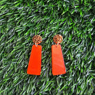 Shop Mia Mini Earrings - Orange Glitter- at Ruby Joy Boutique, a Women's Clothing Store in Pickerington, Ohio