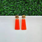 Shop Mia Mini Earrings - Orange Glitter- at Ruby Joy Boutique, a Women's Clothing Store in Pickerington, Ohio