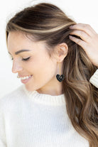 Shop Mina Heart Earrings - Black- at Ruby Joy Boutique, a Women's Clothing Store in Pickerington, Ohio