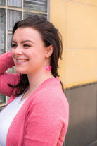 Shop Mina Heart Earrings - Hot Pink- at Ruby Joy Boutique, a Women's Clothing Store in Pickerington, Ohio