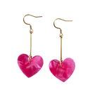 Shop Mina Heart Earrings - Hot Pink- at Ruby Joy Boutique, a Women's Clothing Store in Pickerington, Ohio