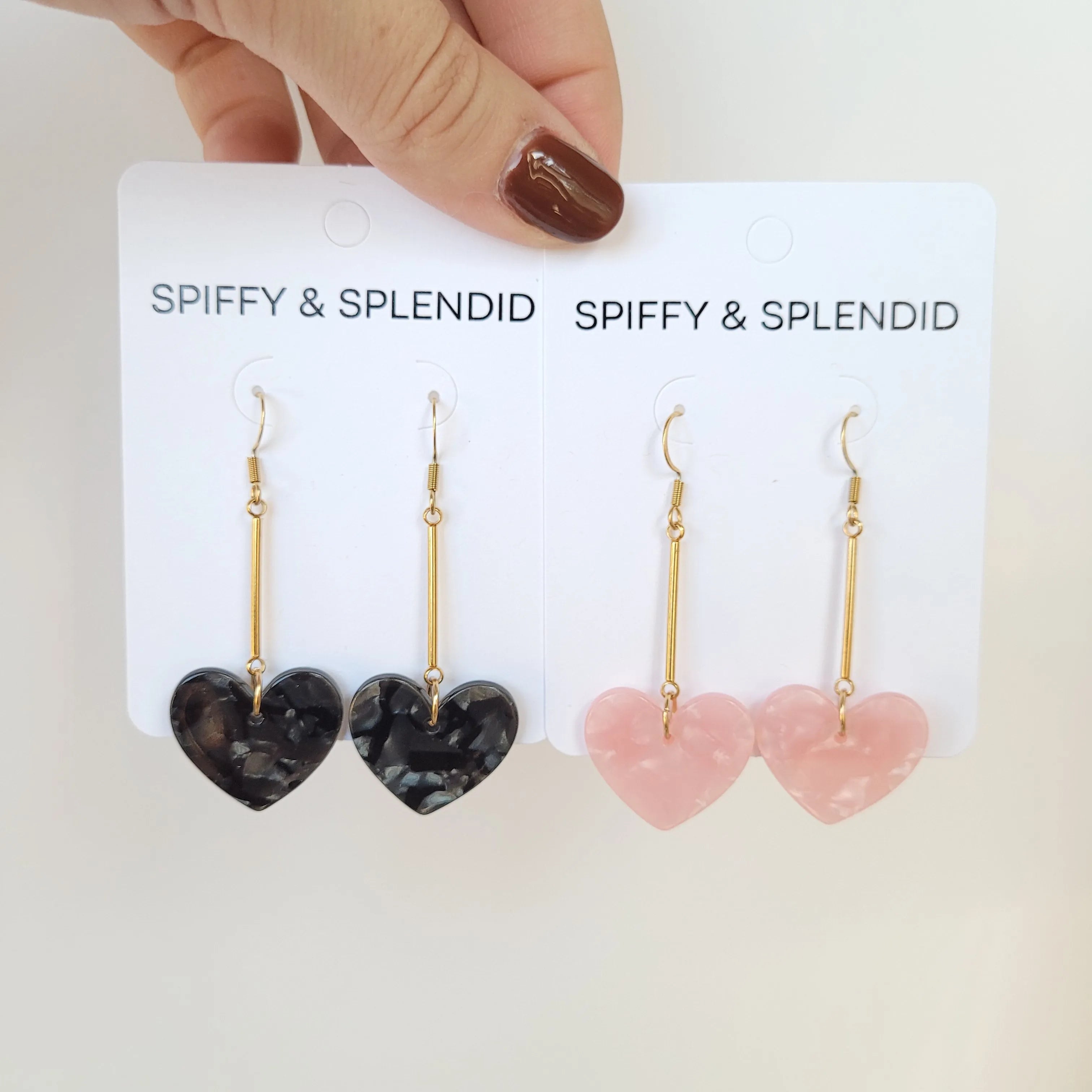 Shop Mina Heart Earrings - Pink- at Ruby Joy Boutique, a Women's Clothing Store in Pickerington, Ohio