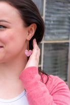 Shop Mina Heart Earrings - Pink- at Ruby Joy Boutique, a Women's Clothing Store in Pickerington, Ohio