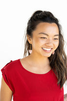 Shop Mina Heart Earrings - Pink- at Ruby Joy Boutique, a Women's Clothing Store in Pickerington, Ohio