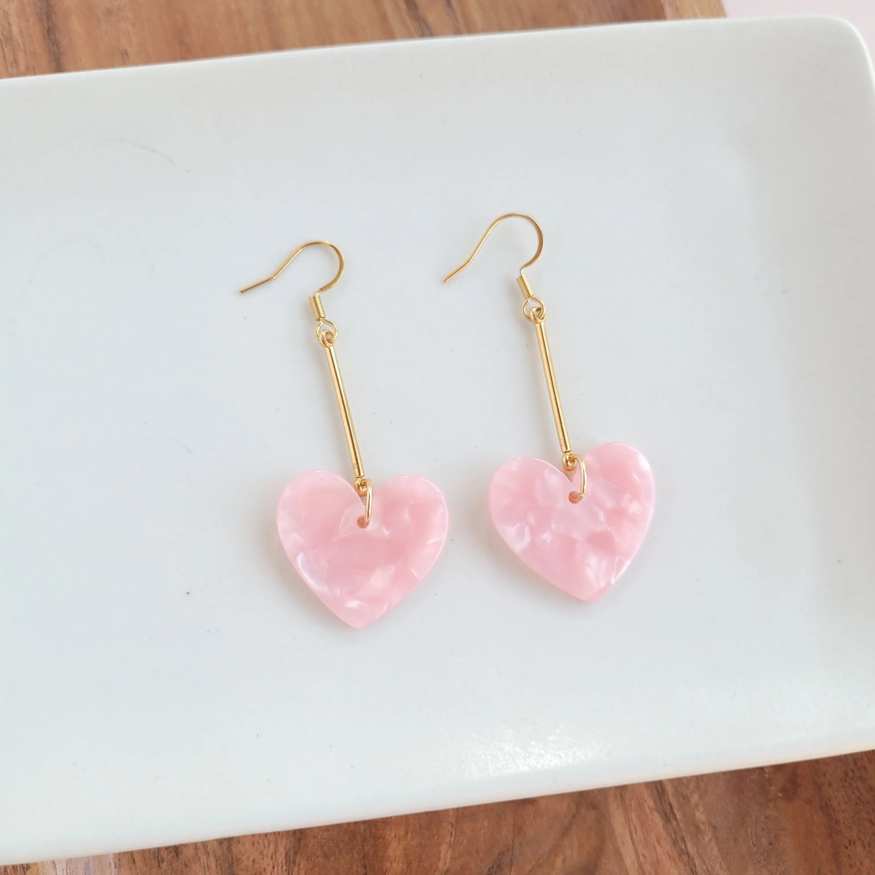 Shop Mina Heart Earrings - Pink- at Ruby Joy Boutique, a Women's Clothing Store in Pickerington, Ohio