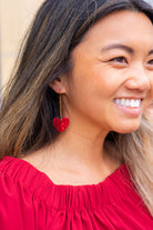 Shop Mina Heart Earrings - Red- at Ruby Joy Boutique, a Women's Clothing Store in Pickerington, Ohio