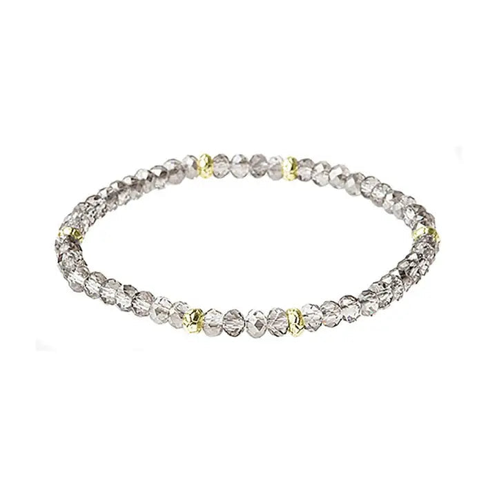 Shop Mini Crystal Bracelets | Silver and Gold Mix-Black Diamond Gold at Ruby Joy Boutique, a Women's Clothing Store in Pickerington, Ohio