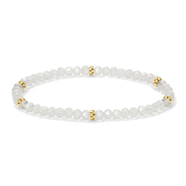 Shop Mini Crystal Bracelets | Silver and Gold Mix-Crystal Clear Gold at Ruby Joy Boutique, a Women's Clothing Store in Pickerington, Ohio