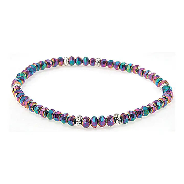 Shop Mini Crystal Bracelets | Silver and Gold Mix-Harlequin Silver at Ruby Joy Boutique, a Women's Clothing Store in Pickerington, Ohio