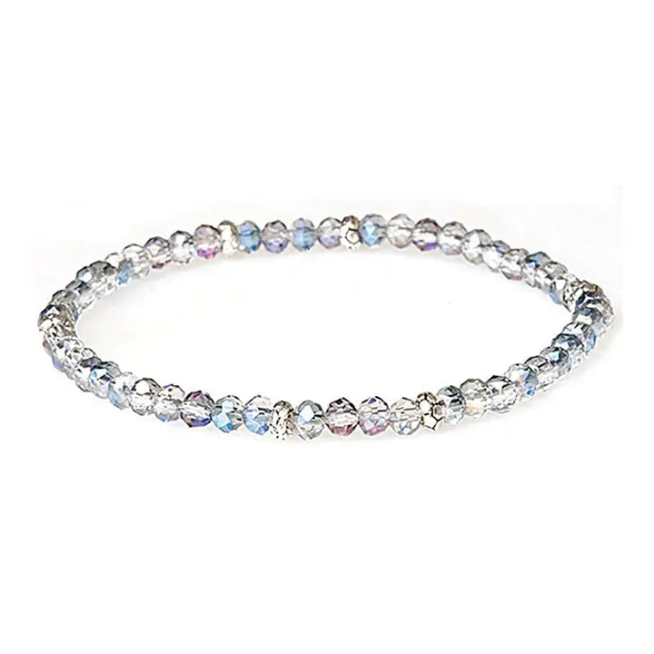 Shop Mini Crystal Bracelets | Silver and Gold Mix-Ice Blue Silver at Ruby Joy Boutique, a Women's Clothing Store in Pickerington, Ohio