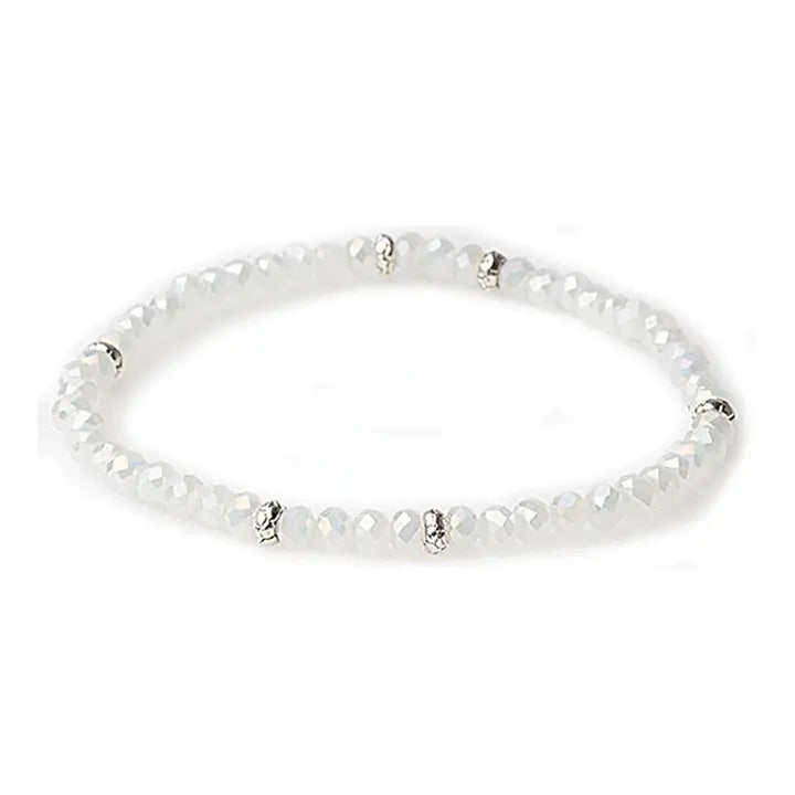 Shop Mini Crystal Bracelets | Silver and Gold Mix-Ice White Silver at Ruby Joy Boutique, a Women's Clothing Store in Pickerington, Ohio