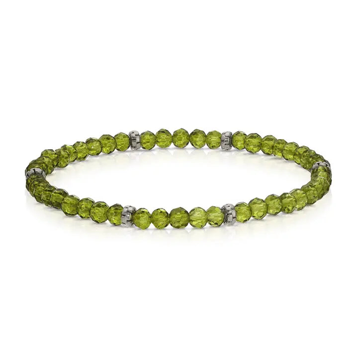 Shop Mini Crystal Bracelets | Silver and Gold Mix-Peridot Gold at Ruby Joy Boutique, a Women's Clothing Store in Pickerington, Ohio