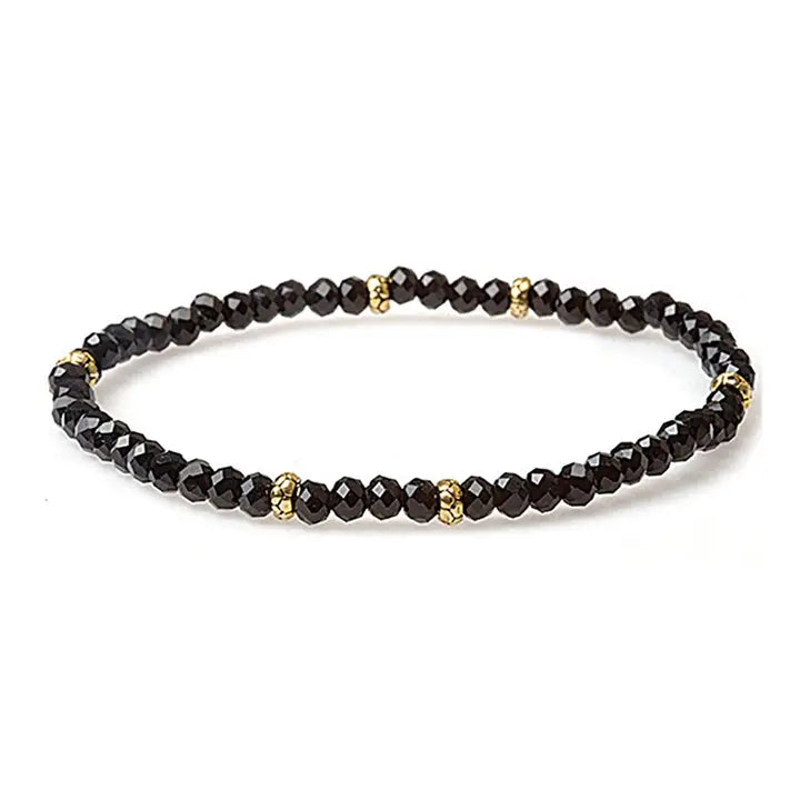 Shop Mini Crystal Bracelets | Silver and Gold Mix-Black Gold at Ruby Joy Boutique, a Women's Clothing Store in Pickerington, Ohio